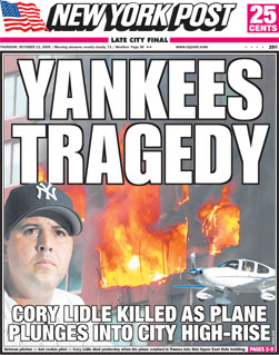 New York Post front page, oct 12, 2006