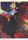 Staircase, poured resin floor