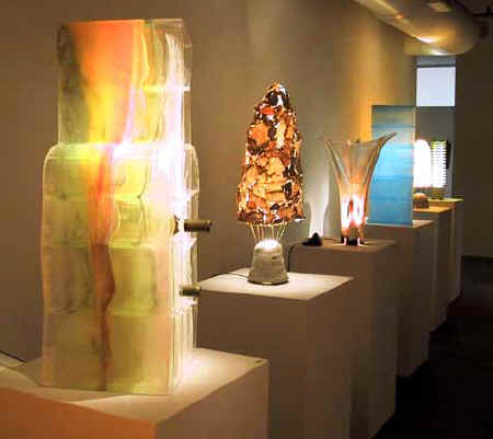 Olafur Thordarson: From left: Delirium Tremens, Fall lamp, UL 1, Delirium Tremens, UL 3, UL 2.